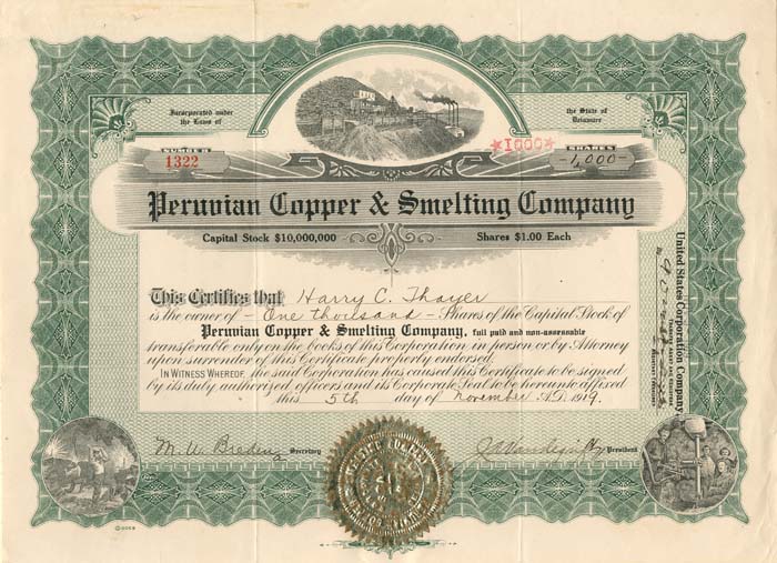 Peruvian Copper and Smelting Co.